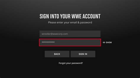 wwe network sign in.